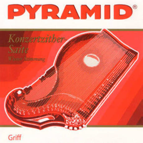 Pyramid 586.105 Greifsaite C für Zither mit Pickup, rundes Nickel
