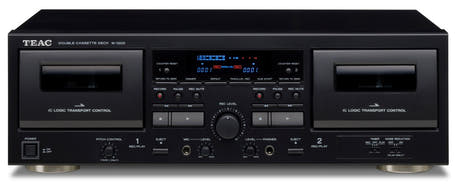 TEAC W-1200 Doppel-Kassettenspieler (Schwarz)