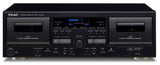 TEAC W-1200 Doppel-Kassettenspieler (Schwarz)
