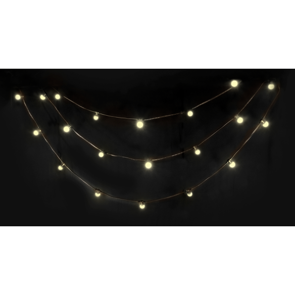 10 m lange LED-Lichtkette Weiß