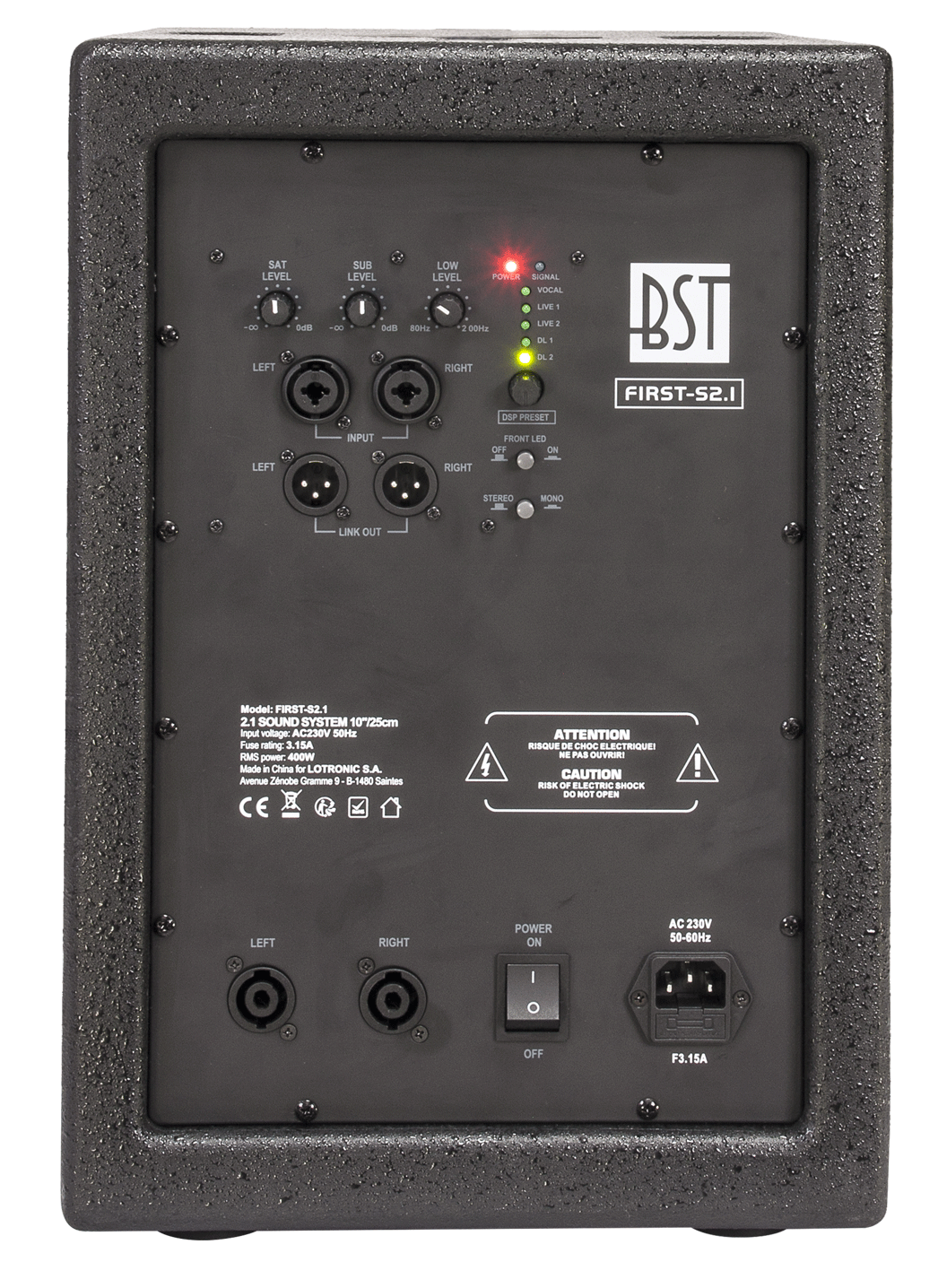 BST FIRST 2.1 - Aktives Lautsprechersystem (400W)