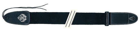 Fire & Stone Nylon Edition gitarrenriemen, gewebt, schwarz, 5 mm Enden