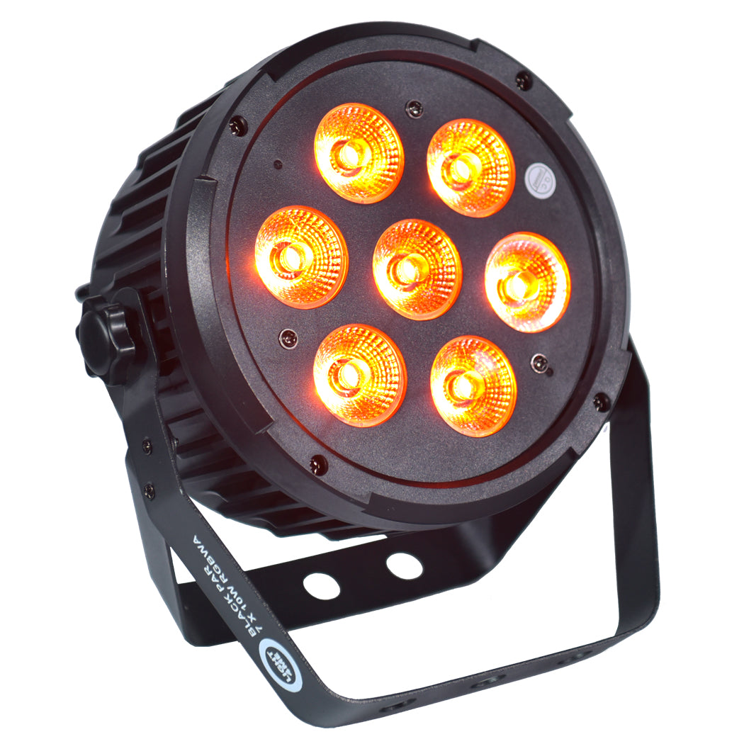 Light4Me Black PAR 7x10W RGBWA