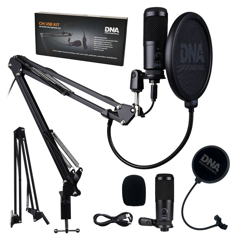 DNA CM USB KIT Kondensator USB Mikrofon Schwenkarm Popfilter Kabelset