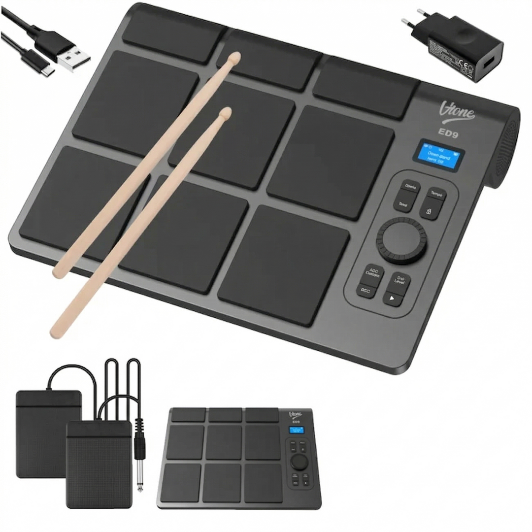 V-TONE ED9 batteriebetriebenes elektronisches Drum Pad