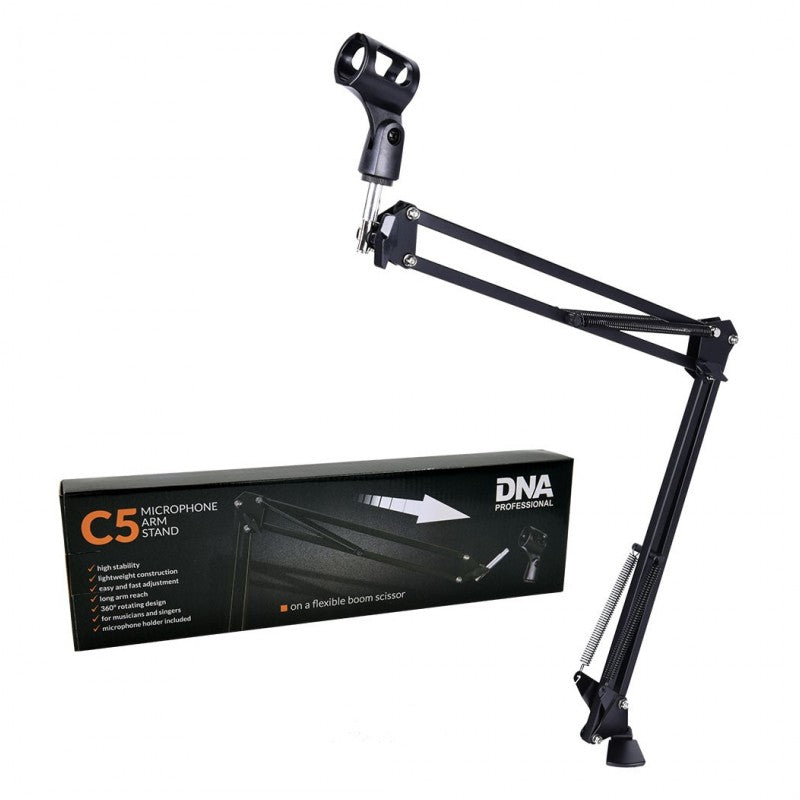DNA C5 bordmikrofonstativ med boomarm
