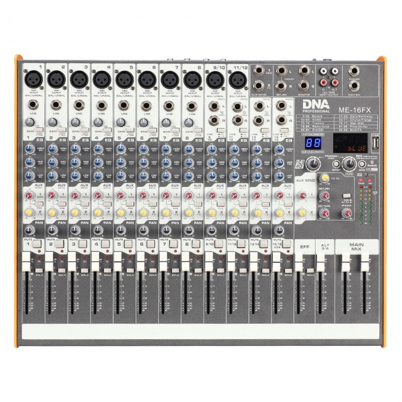DNA ME-16FX Mixer 16 Kanäle mit Bluetooth & USB