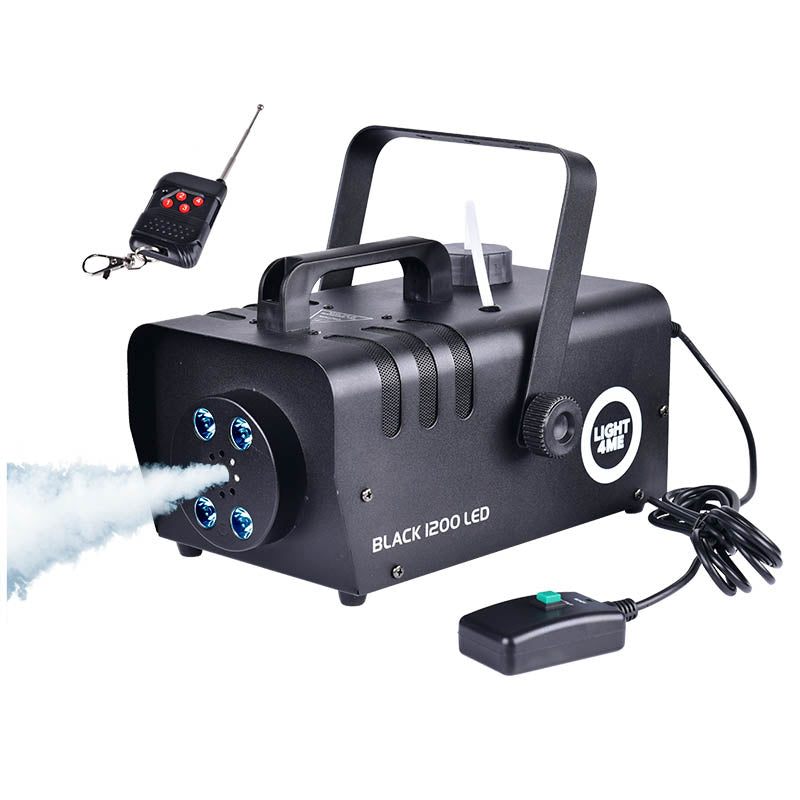 Light4Me Black 1200 LED Nebelmaschine Bundle