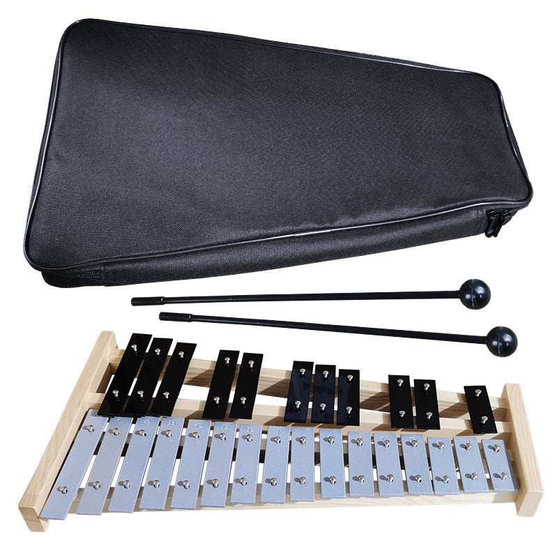 V-TONE DC27 Chromatische Glockenspiele für Kinder – 27 Töne mit Etui und Schlägeln