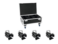 EUROLITE Set 4x LED THA-40PC bk + Koffer