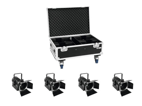 EUROLITE Set 4x LED THA-40PC bk + Koffer