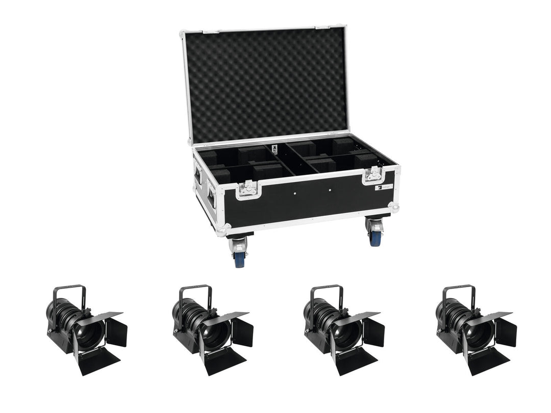 EUROLITE Set 4x LED THA-40PC bk + Koffer