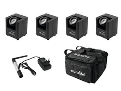 EUROLITE Set 4x AKKU UP-1 + Soft Bag SB-4 + QuickDMX Wireless Transmitter
