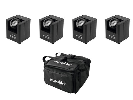 EUROLITE Set 4x AKKU UP-1 + SB-4 Softbag