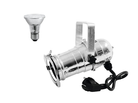EUROLITE Set PAR-20 Spot silber + PAR-20 230V SMD 6W E-27 LED 3000K