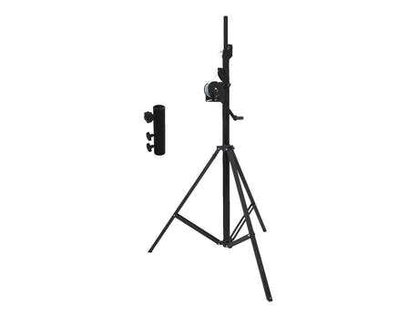 EUROLITE Set STT-400/85 Windenstativ TÜV/GS schwarz + STV-3529 Adapter lang