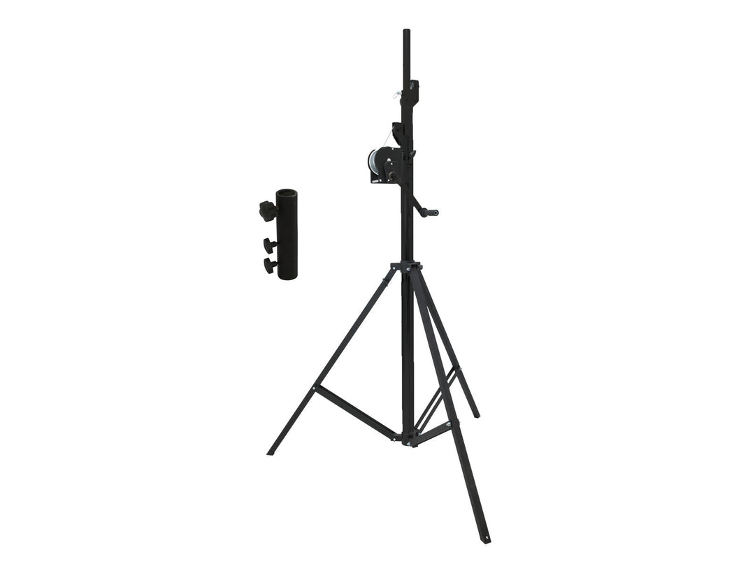 EUROLITE Set STT-400/85 Windenstativ TÜV/GS schwarz + STV-3529 Adapter lang