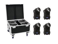 EUROLITE Set 4x LED TMH-X1 Moving Head Strahl + Koffer