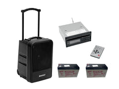 OMNITRONIC Set MOM-10BT4 Modulares kabelloses PA-System + CD-Player mit USB&SD + 2x Akku