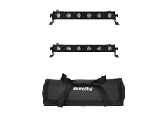 EUROLITE Set 2x LED BAR-6 QCL RGBA + Soft-Tasche
