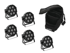 EUROLITE Set 5x LED SLS-7 HCL Spot + Softtasche