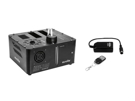 EUROLITE Set NSF-100 LED DMX Hybrid-Sprühnebelmaschine + WRC-4 Kabellose Fernbedienung