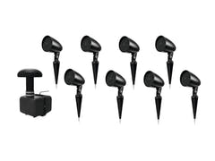 OMNITRONIC Set GSUB-8 Boden-Subwoofer + 8x PS-2.5GS Projektorlautsprecher, schwarz