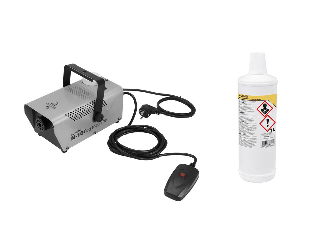 EUROLITE Set N-10 Silber + B Basic Smoke Fluid 1l