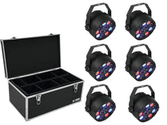 EUROLITE Set 6x LED PARty Spot + Koffer TDV-1