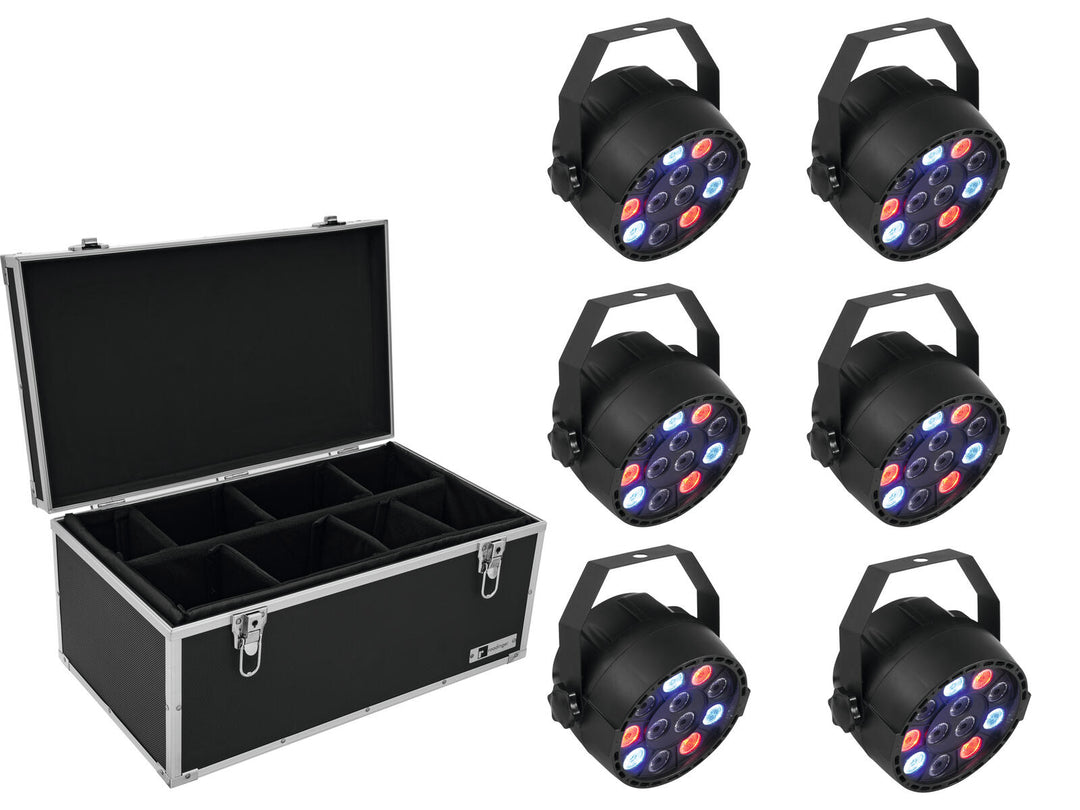 EUROLITE Set 6x LED PARty Spot + Koffer TDV-1