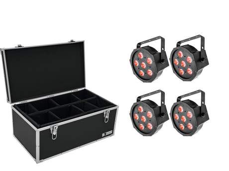 EUROLITE Set 4x LED SLS-6 TCL Spot + Koffer TDV-1