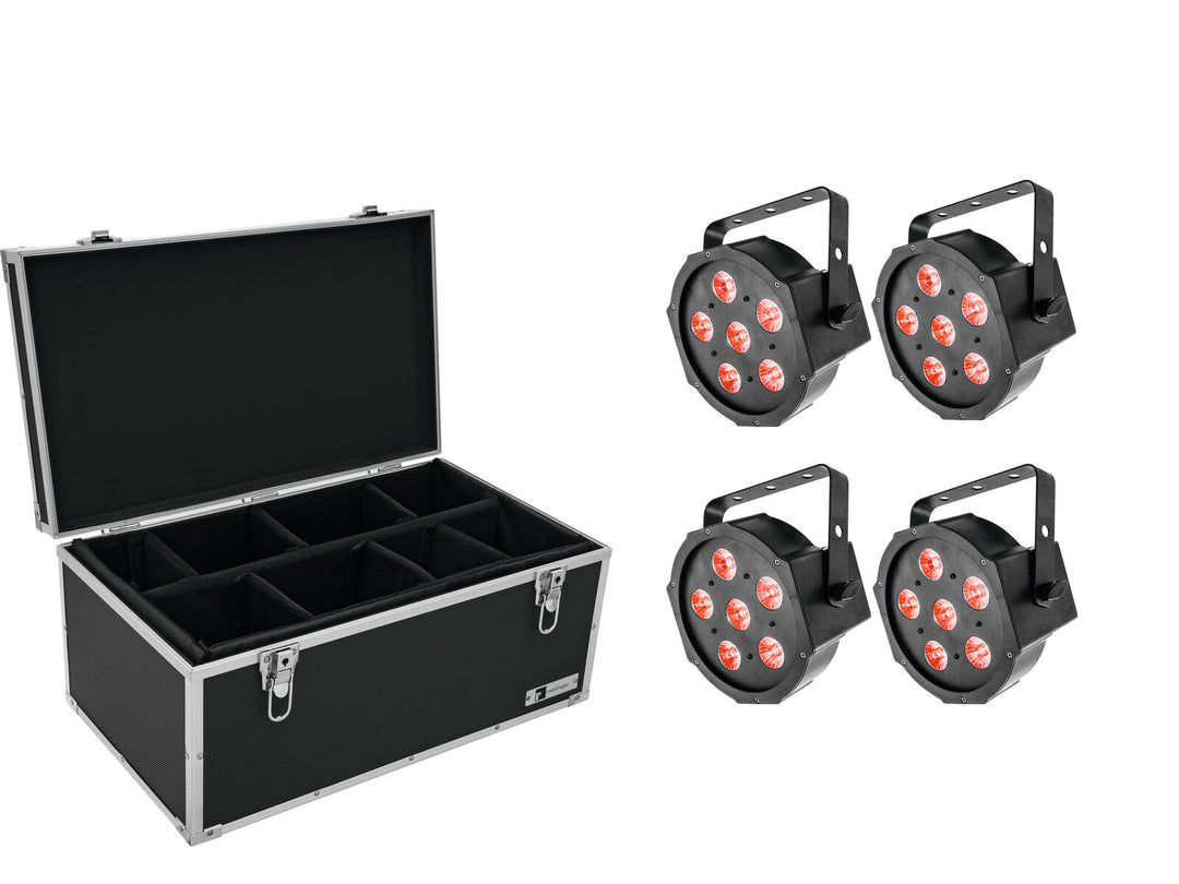 EUROLITE Set 4x LED SLS-6 TCL Spot + Koffer TDV-1