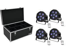EUROLITE Set 4x LED SLS-603 TCL UV-Boden + Koffer TDV-1