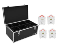 EUROLITE Set 4x AKKU TL-3 TCL weiß + Koffer TDV-1