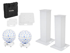EUROLITE Set 2x Stage Stand 100cm + 2x LED B-40 Beam Effect weiß