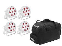 EUROLITE Set 4x LED SLS-7 HCL Spot weiß + Soft Bag