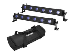 EUROLITE Set 2x LED BAR-6 QCL RGB+UV-Bar + Soft Bag
