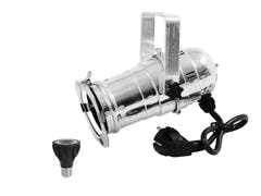 EUROLITE Set PAR-20 Scheinwerfer sil + PAR-20 230V COB 6W E-27 LED 1800-3000K dim2warm