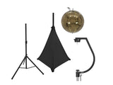 EUROLITE Set Spiegelkugel 30cm gold mit Ständer und schwarzem Stativ-cover