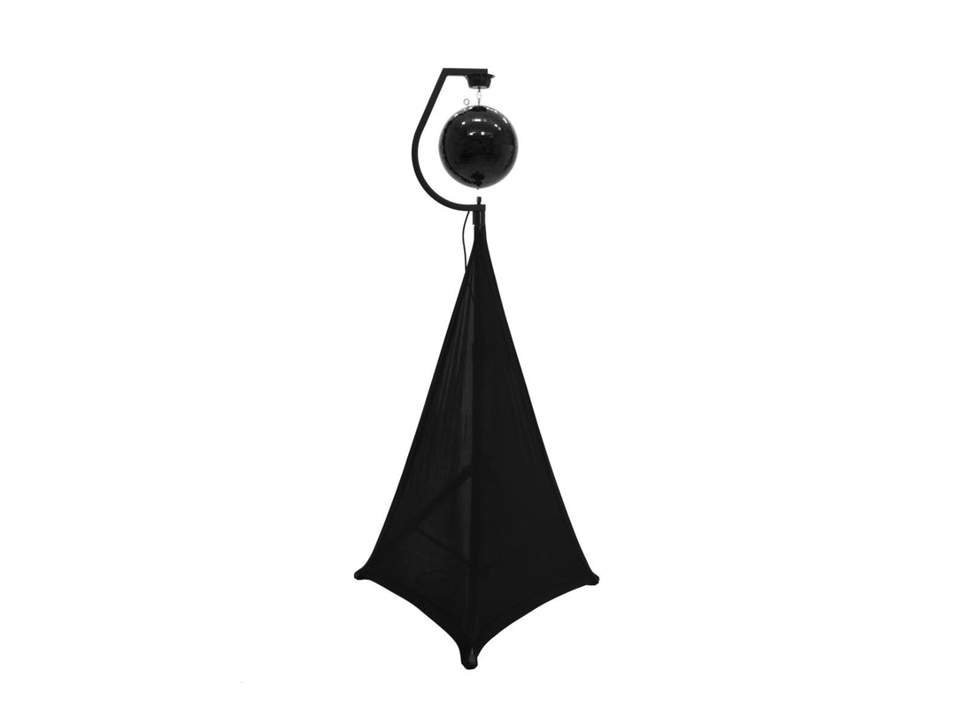 EUROLITE Set Spiegelkugel 30cm schwarz mit Ständer und schwarzem Stativ-cover
