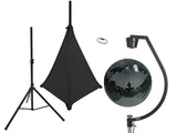EUROLITE Set Spiegelkugel 50cm schwarz mit Ständer und schwarzem Stativ-cover