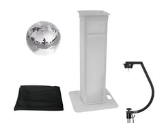 EUROLITE Set Spiegelkugel 30cm mit variablem Bühnenständer + Abdeckung schwarz