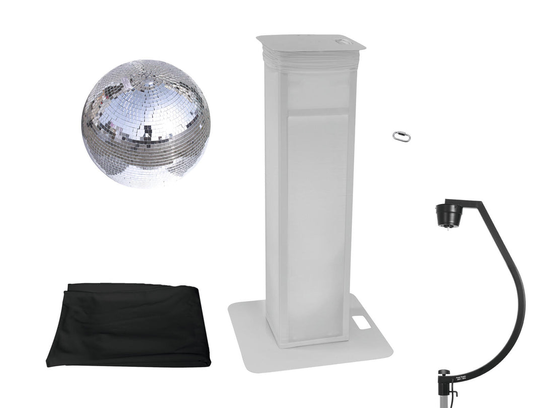 EUROLITE Set Spiegelkugel 50cm mit variablem Stage Stand + Cover schwarz