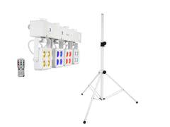 EUROLITE Set LED KLS-180 white + BS-2 EU Lautsprecherständer white
