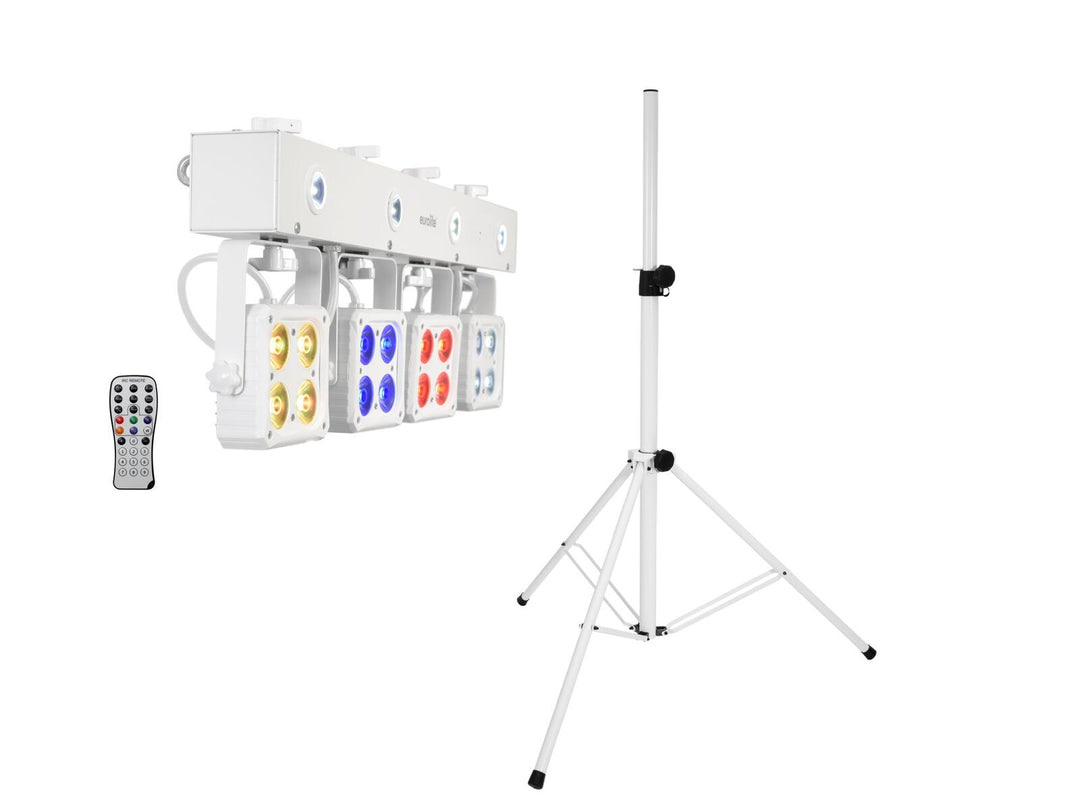 EUROLITE Set LED KLS-180 white + BS-2 EU Lautsprecherständer white