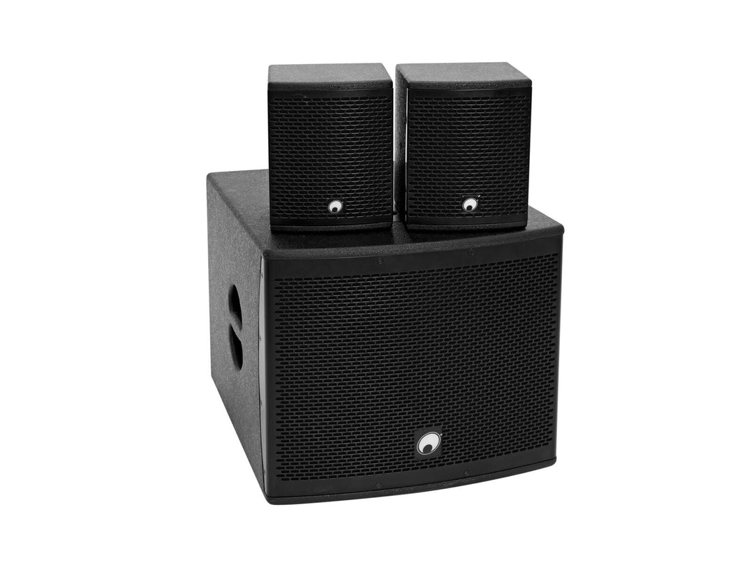 OMNITRONIC Set MOLLY-12A Aktiver Subwoofer + 2x MOLLY-6 Top 8 Ohm, schwarz