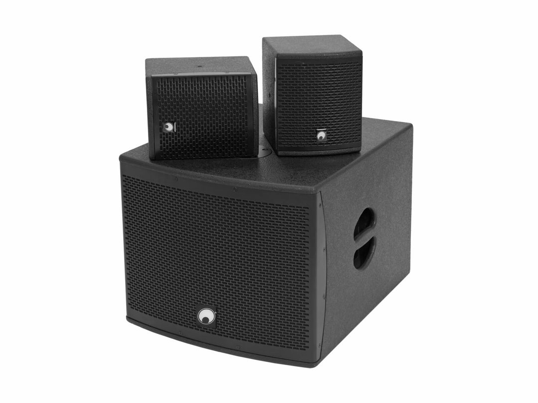 OMNITRONIC Set MOLLY-12A Aktiver Subwoofer + 2x MOLLY-6 Top 8 Ohm, schwarz