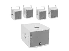 OMNITRONIC Set MOLLY-12A Aktiver Subwoofer + 4x MOLLY-6 Top 8 Ohm, White