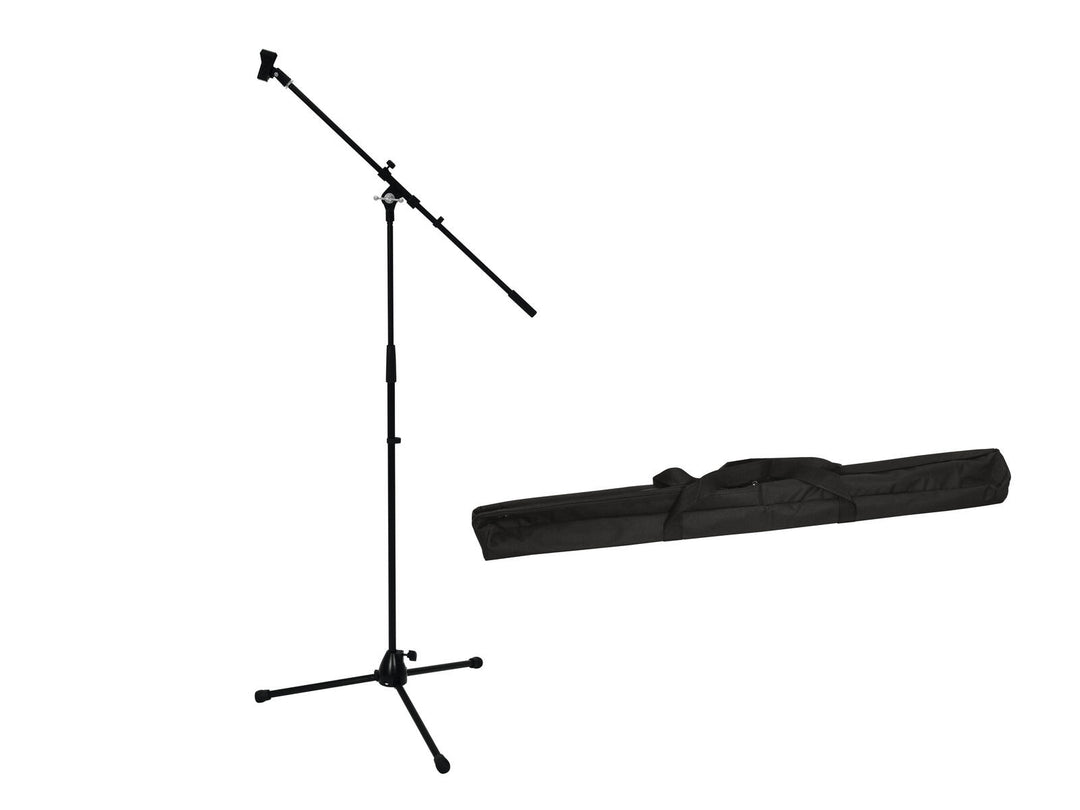 OMNITRONIC Mikrofonstativ mit Galgen PRO bk + Tasche