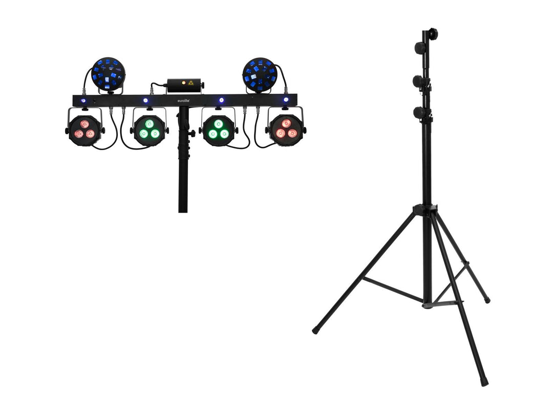 EUROLITE Set LED KLS Laser Bar Next FX Light Set + STV-60-WOT EU Stahlständer schwarz